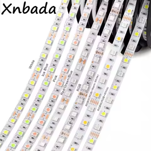 Led Strip 5050SMD Flexible Led Light Highlight 60Leds/m 5m/Lot White/Warm Withe/Green/Blue/RGB/RGBW/
