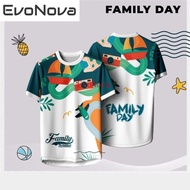 EvoNova 2024 New Design Blue JERSEY Baju Tshirt Lelaki Family Day Short Sleeves Full Sublimation Cou