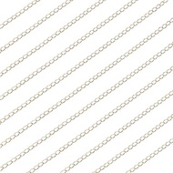 Craftdady 2.73 Yards 24K Gold Plated Necklace Chains Unwelded Jewelry Making Chains 4x2.5 mm Gold Cu