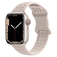 [HOT JUXXKWIHGWH 514] สายซิลิโคนสำหรับ Apple Watch Band Series 7 6 5 4 3กีฬาสายนาฬิกาสร้อยข้อมืออุปกรณ์เสริม IWatch 44มม. 45มม. 41มม. 42มม. 40มม. 38มม.