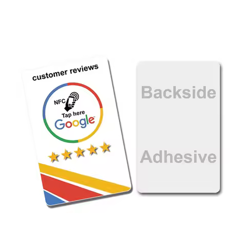 NFC Google Review Cards Android/iPhone Tap URL Writing Social Business Review Cards Back Sticker NFC