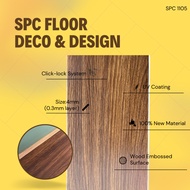 SPC Flooring 4mm with Click Locking *Home Deco DIY* Code 1105/ Wood Embossed Floor/100% New Material Made