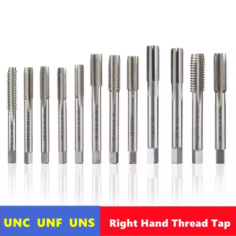 1pcs W6542 HSS American straight groove tap UN/NC/UNF/UNS/UNEF 0-80 4-40 6-32 8-32 1/4 1/8 5/16 3/8 