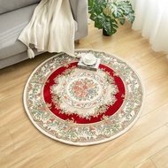 Circle Fleece Carpet Living Room Large Area Full of Retro Round Wear-Resistant Sofa Coffee Table Car