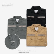 WTAPS New Style Japanese Overalls Jacket Men European American Casual Lapel Shirt Boys Loose Jacket 