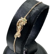 กำไลข้อมือ CARTIER/Cartier รุ่น Panthère ประดับด้วยโกเมนสีเขียว (ซาโวไรต์) และนิล ตัวเรือนทองคำชมพู 