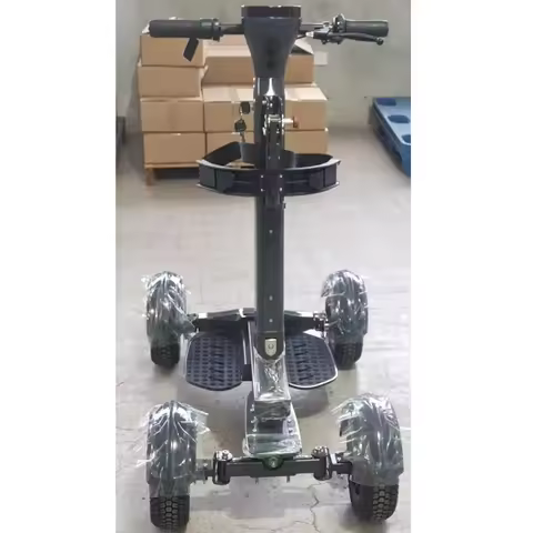 ZAIQU Foldable 4 Wheel Golf Trolley Large Storage Lightweight & Multifunctional Golf Cart Electric S