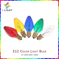 220-250V 10W Color Light Bulb E12 Candle Light Bulb Red/Green/Yellow/Blue Light bulb