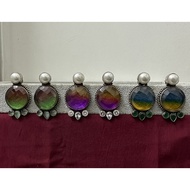 Brass Made Big Stone Stud