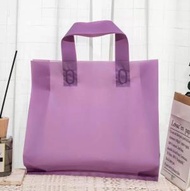 CW - 【50個裝】磨砂手提袋服裝袋(紫色高32*寬32+側寬8cm)