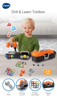 VTech Boys Toolbox Toys Drill & Learn Toolbox Toys Role-Play Toys with Electronic Interaction and Fu
