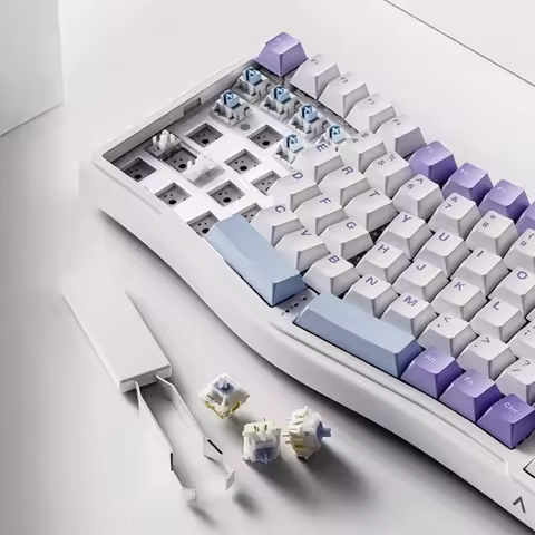 Heijue Aks075 Wireless Bluetooth Mechanical Keyboard Ergonomic Rgb Keyboard With Third Mock Exam Str