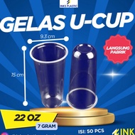 22 OZ PLASTIC CUPS U CUP OVAL THICK PREMIUM 22OZ 22oz cup 22oz plastic cup