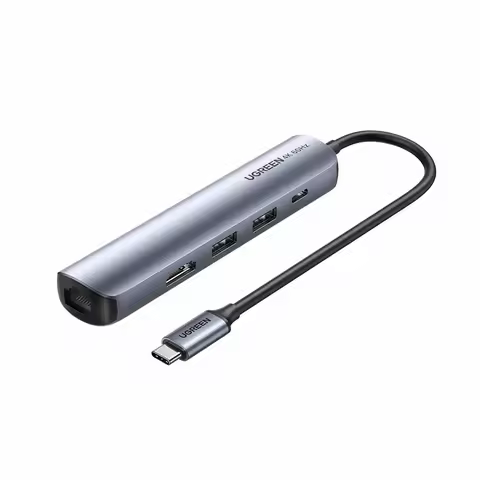 UGREEN Type-C five-in-one multi-functional docking station minimalist version CM418 4K@60Hz HDMI Gig