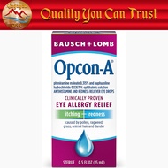 Bausch & Lomb Opcon-A Allergy Eye Drops for Allergy Itch & Redness Relief, 15 mL Expire Date 04/2026