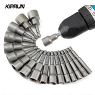 KIPRUN 14Pcs 5-12mm Hexagon Nut Driver Drill Bit Socket Screwdriver Wrench Set Drill Bit Adapter  1/