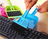 CHB Desktop Keyboard Mini Dustpan Set 2in1 mini Broom and Dustpan Set Dust Pan with Handle Cleaning Brush Broom Floor Sweep,Computer keyboard, Walis random color（cute mini size lng po siya）