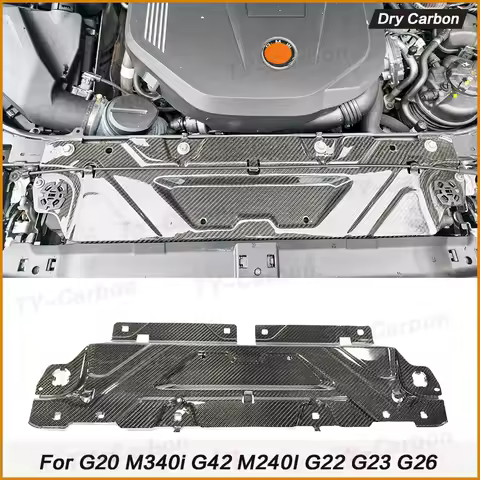 Dry Carbon Fiber Car Water Tank Radiating Plate Cover Engine For BMW G20 M340i G42 M240I G22 G23 G26