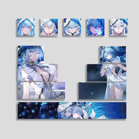 The Shorekeeper Keycaps Cherry Profile PBT Dye-Sub Mechanical Keycaps Aula Mad Wooting Anime Girl Wu