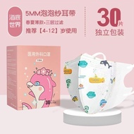 Dr.Chu/MD 3ply 3D Duckbill Medical Kids Mask Nose Bridge Individual Disposable Mask 0-3/4-12y