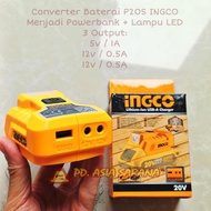Converter Baterai USB Power Bank INGCO CUCLI2022 Powerbank Charge P20S --)