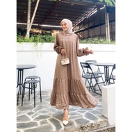 Helena dress, silk satoini dress, ruffled layered dress