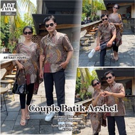 ARSHEL Baju Couple Wanita Pria Motif Batik Model Terbaru Kekinian 2022