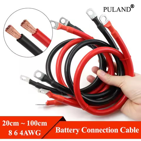 8AWG 6AWG 4AWG Battery Inverter Cable Stranded Pure Copper Cord Solar Power UPS Car Connection Wire 