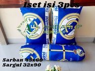 1SET ISI 3PCS "SARUNG BANTAL 2 &amp; SARUNG GULING 1" MOTIF BOLA, SARUNG BANTAL DEWASA, SARUNG BANTAL 2 SARUNG GULING 2, SARUNG BANTAL TIDUR 12 PCS, SARUNG BANTAL MURAH, SARUNG BANTAL CINTA, AESTHETIC KOREA, SARUNG BANTAL ISI 4 PCS, SARUNG BANTAL GULING