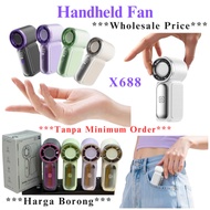 6000mAh Portable Hand Fan X688 Mini Turbo Fan Mini Handheld Fan Kipas Mini Turbo Sejuk Angin
