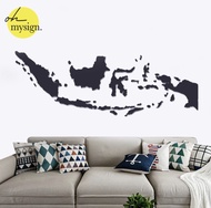Peta Indonesia | Wall Sticker Akrilik Timbul | Dekorasi Hiasan Dinding