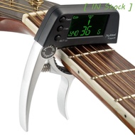 [ IN STOCK ] Clip-on Electric Guitar Capo Tuner, LCD Screen Professional Guitar Capo Tuner, Precise Colorful Quick Change Key 2 in 1 Clip-On Tuner with Capo Ukulele