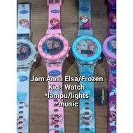 Jam Elsa Anna Ada Lampu Bunyi/Kids Watch Elsa Anna Frozen Light Sound