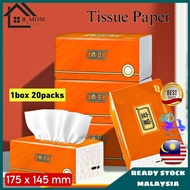 20Packs Tissue Soft Facial Tisu Paper / Baby Tissue Toilet Paper 4-Ply Thickening Face Tisu 卫生纸厕纸