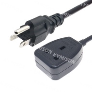 NEMA 5-15P US male plug to BS1363 3-prong outlet UK Female Socket Rewireable Power Extension Cord Ca