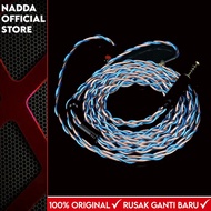 XINHS Blue Graphene 4.4mm 7N Pure Copper Hybrid Earphone Cable IEM Upgrade Cable