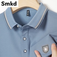 Men's Polo Shirt 2023 Spring and Autumn Thin Polo Neck T-shirt Korean Fashion Loose Large Long Sleeve Shirt