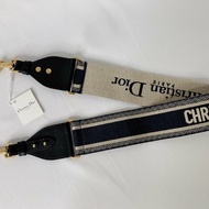 DIOR 藍色刺繡背帶