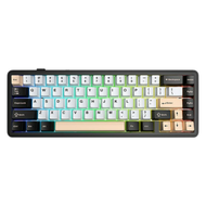 WIRELESS KEYBOARD (คีย์บอร์ดไร้สาย) AULA F65 SKY BLUE SWITCH RGB EN/TH - WHITE-PINK-BLACK