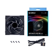 LIAN LI UNIFAN TL LCD 140 REVERSE BLADE SINGLE PACK BLACK WHITE FAN