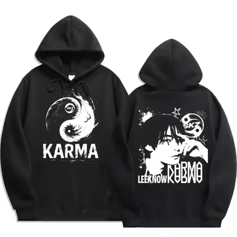KPOP's fourth album KARMA printed men's hoodie FELIX HAN BANGCHAN CHANGBIN HYUNJIN LEE fashion hoodi