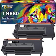 Toner Bank Compatible TN880 TN-880: Toner Cartridge Replacement for Brother TN880 TN 880 HL-L6200DW MFC-L6700DW MFC-L6800DW HL-L6200DWT HL-L6300DW MFC-L6900DW Super High Yield Printer (Black, 2-Pack)