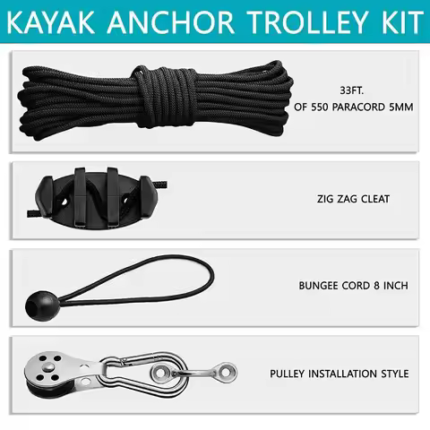 Kayak Anchors Trolley Kit Anchors System For Kayak Canoes Boat Kayak Hardware Eyes Wellnuts Screws K