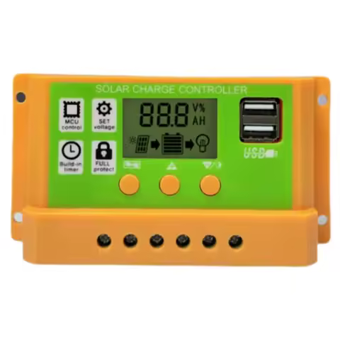 Solar Panel Charge Controller 30A PWM Solar Charge Controller Battery Intelligent Regulator With LCD