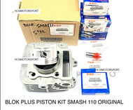 BLOK BLOCK KOMPLIT PLUS PISTON KIT SUZUKI SMASH 110 LAMA ORIGINAL ASLI SUZUKI ORIGINAL