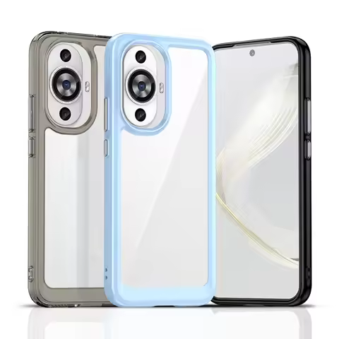 For Huawei Nova 12S Clear Case Nova 12S Cover Coque Fundas Hard Translucent Soft Frame Phone Bumper