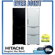 [Free Gifts] Hitachi R-SG38KPS 3-Door Glass Fridge || Free Gift: Vacuum Container Gift Set