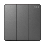 3 Gang 2 Way Switch 2 Way - Light Switch - Nero X21032 - Grey