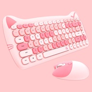 Mofii Geezer Cute Cat 2.4G Wireless Keyboard Mouse Set