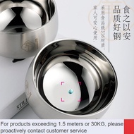 New🌹316Stainless Steel Bowl Double Layer Drop-Proof and Hot-Proof Children's Bowl Household Food Grade Baby Single Rice